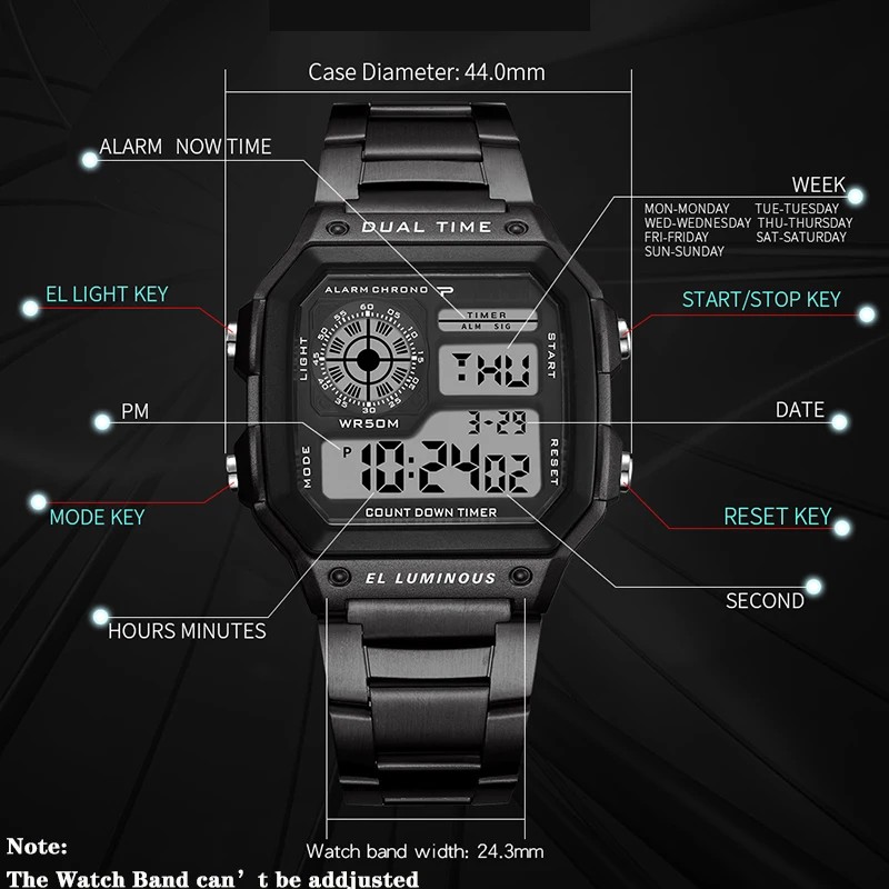 YIKAZE Digital Watch