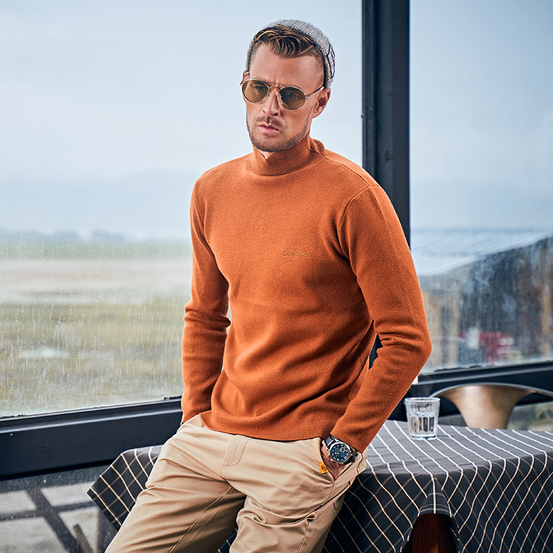 Turtleneck Winter Solid Color Sweater