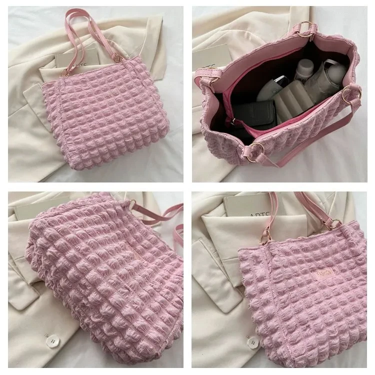 Women's Fashion Waterproof Bubble Tote Bag