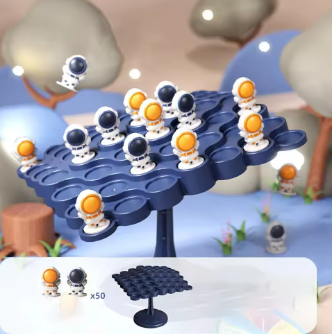 Kid Astronaut Balance Tree Math Board Game Frog Swing Stack Balance Game for Two Player Party Family Tabletop Puzzle Toy Gift