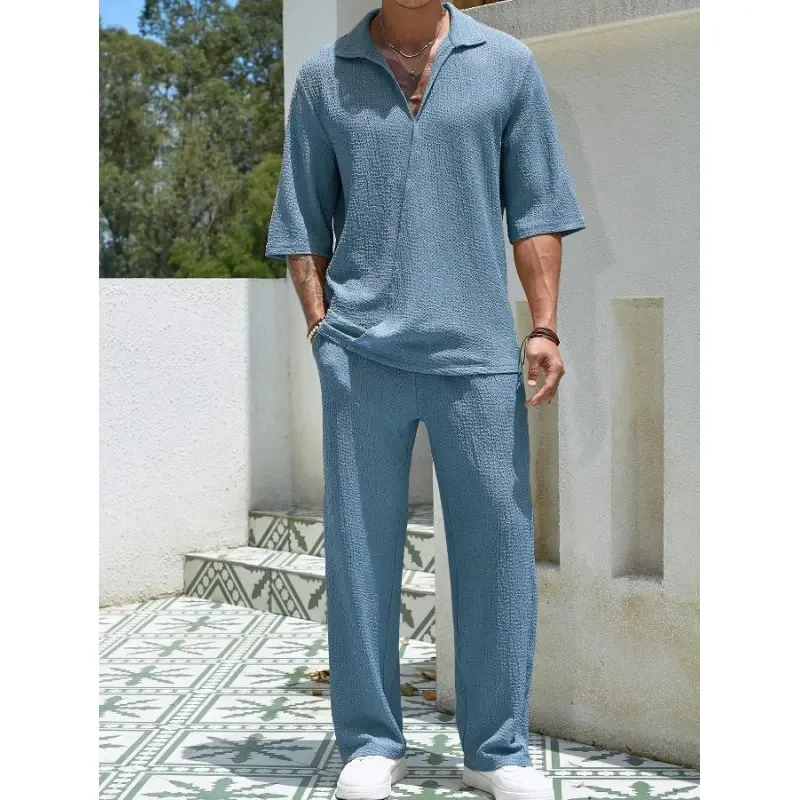 Short-Sleeved Top & Loose Trousers for Men