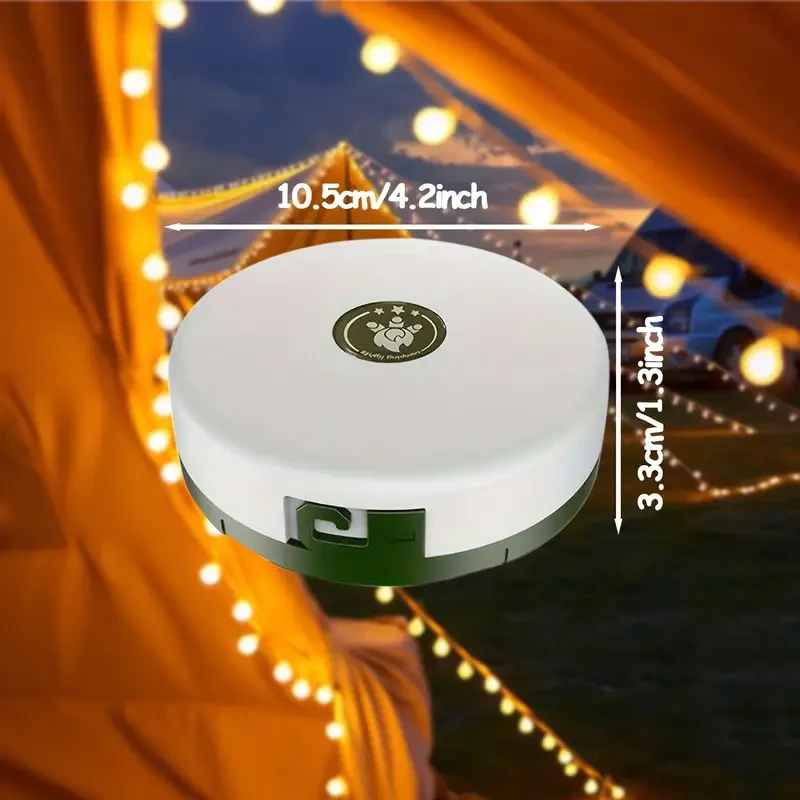Camping String Lights, 2in 1 Outdoor Portable Stowable String Light with 5 Lighting Modes