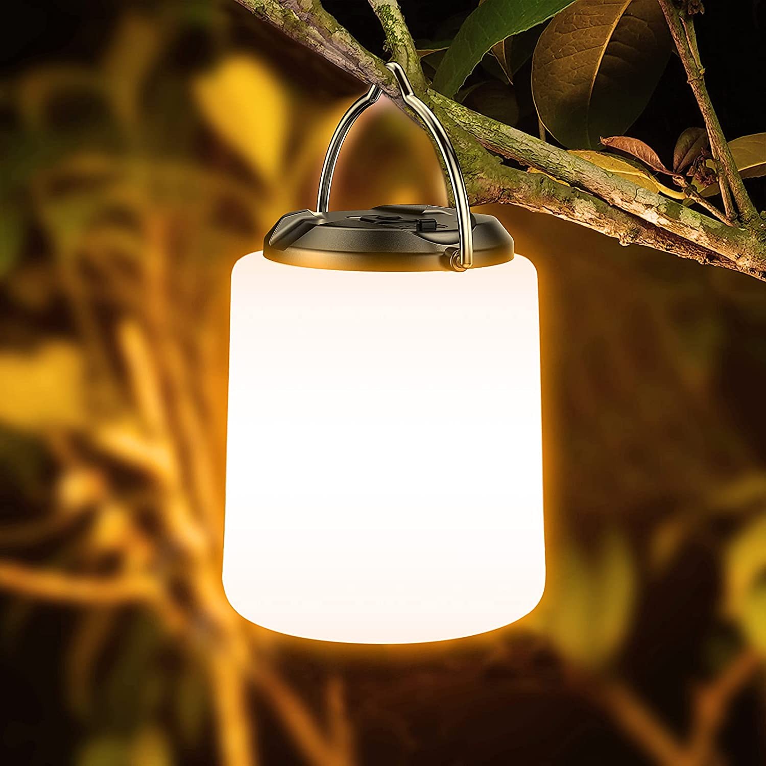 Rechargeable Camping Light Flashlight Lantern - 3000K Warm White Light Waterproof LED Flashlight for Camping and Hiking Supplies