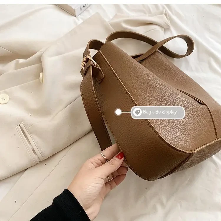 Casual Soft Leather Retro Small Bags Popular All-matching Crossbody Bag