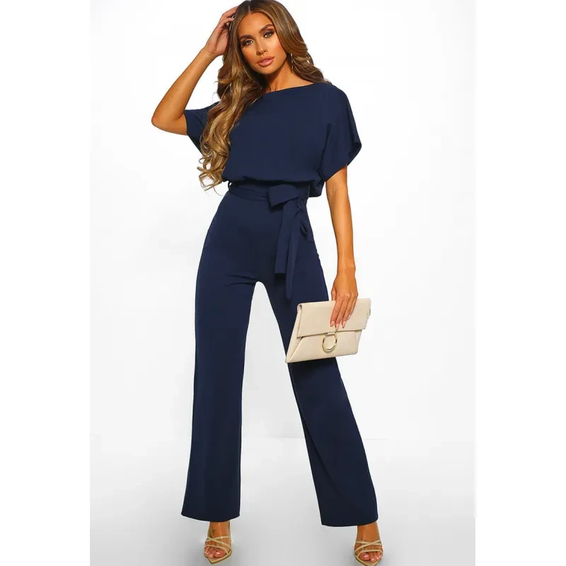 7-Color Women's Lace-up Jumpsuit