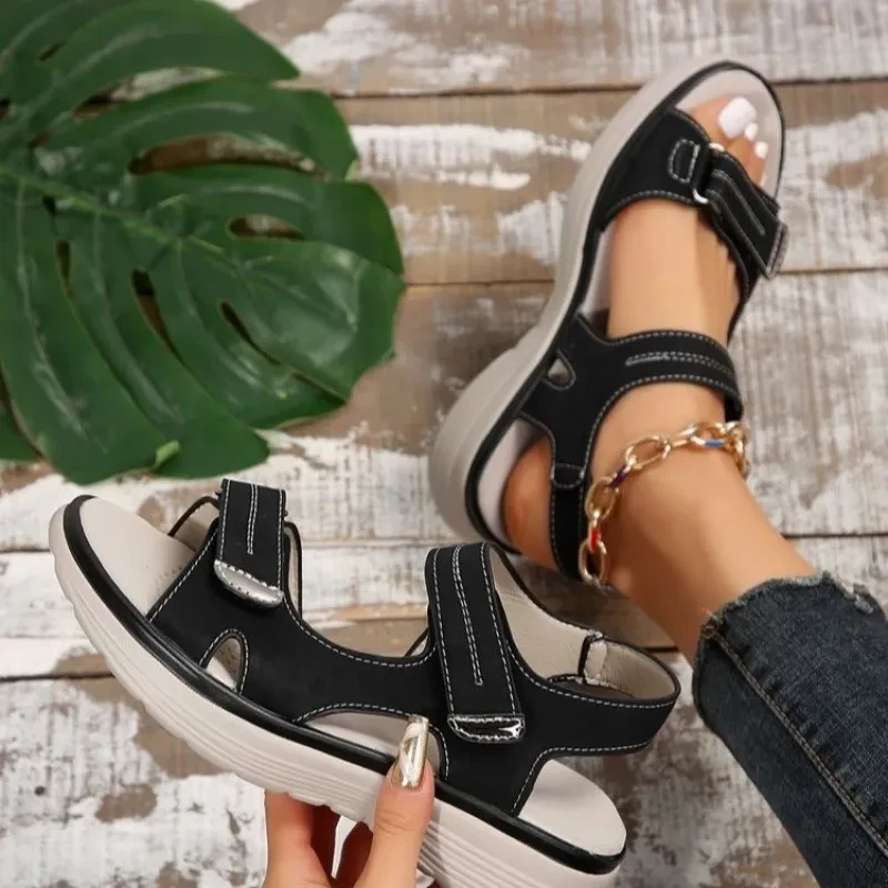 Casual Velcro Sandals Women's Lightweight Beach Shoes