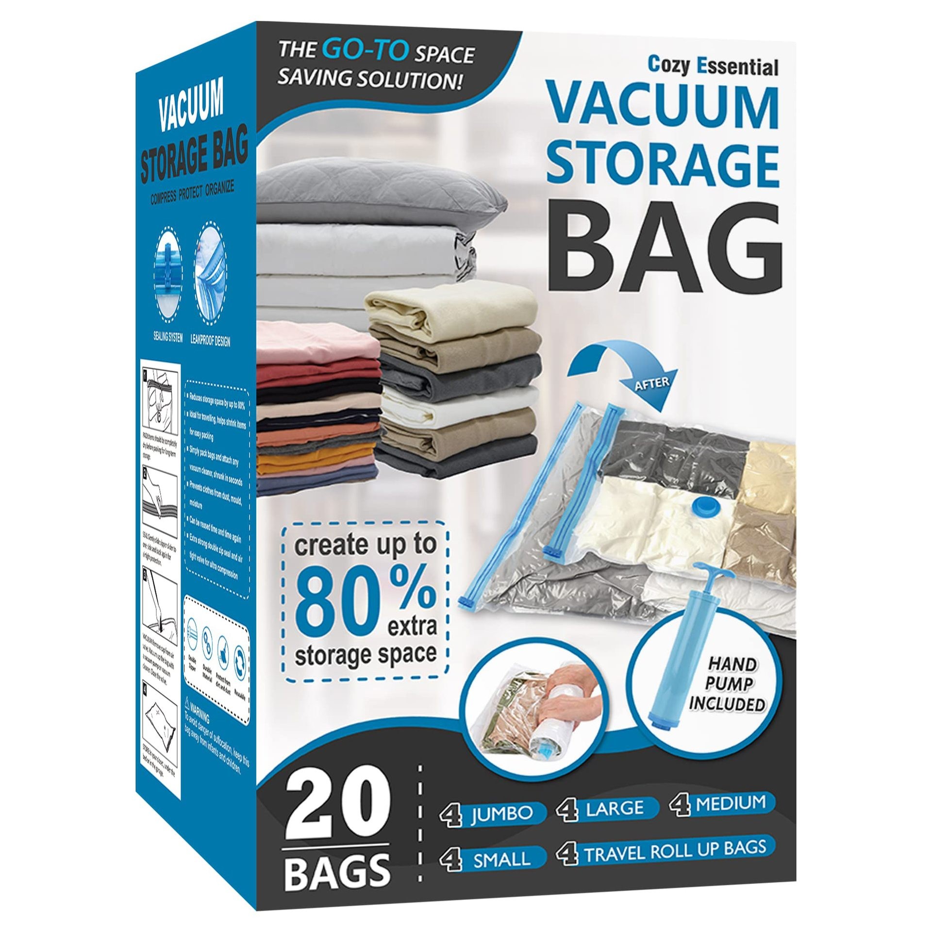 Transparent Vacuum Bag Clothing Compression Household Travel Thickened Plus-sized Quilt Storage Vacuum Organizing Folders