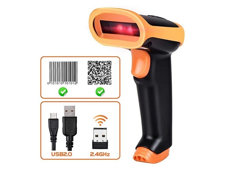 Wireless/Cordless Laser Barcode / QR code Scanner