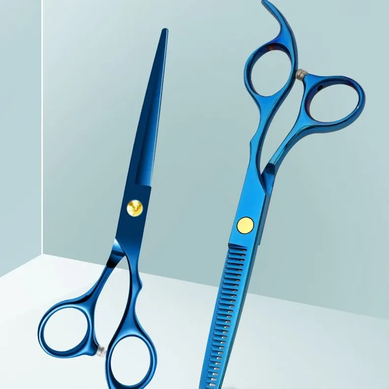 Household Flat Cut Color Hair Salon And Haircut Scissors Set