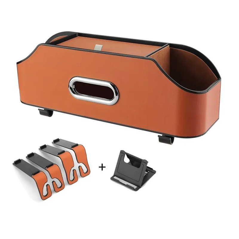 Multifunctional Car Tissue Box and Cup Holder Organizer