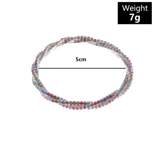 Multilayer Rhinestone Bracelet Girl Bracelet Bracelet Three Layer Cross Diamond Bracelet