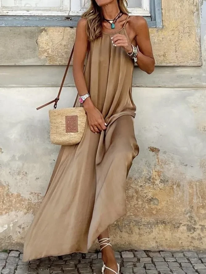 European And American Women's Clothing Summer Suspender Dress