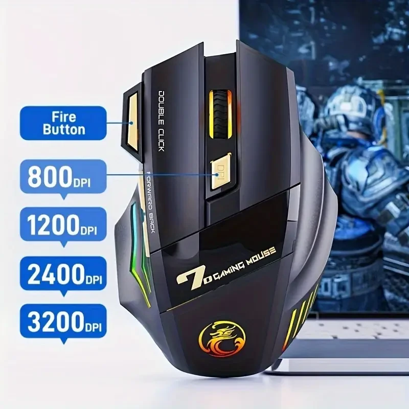 Rechargeable Wireless Gaming Mouse