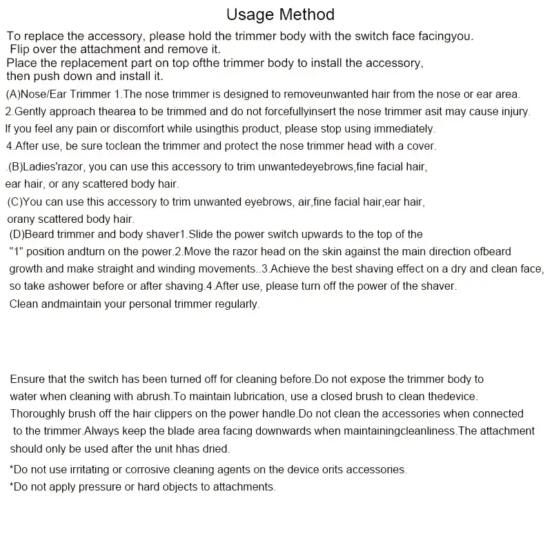 5 in 1 Electric Epilator for Women - USB Rechargeable, Great for Armpits, Bikini Area And Legs