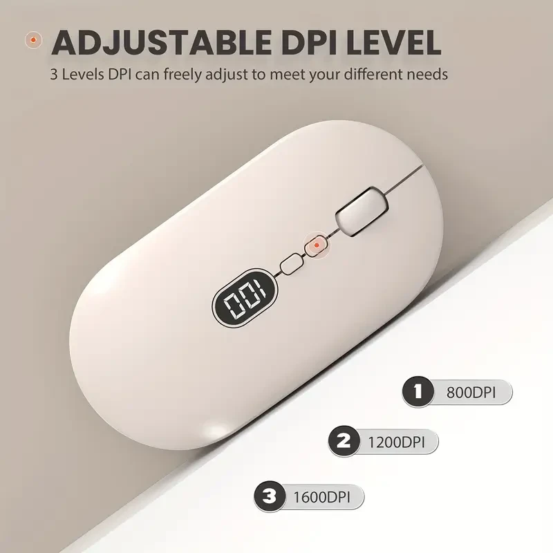 Wireless Lightweight Mouse With Battery Display