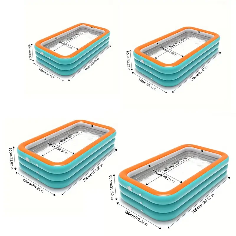 Extra-Large 3-Layer Thick PVC Inflatable Swimming Pool for Adults