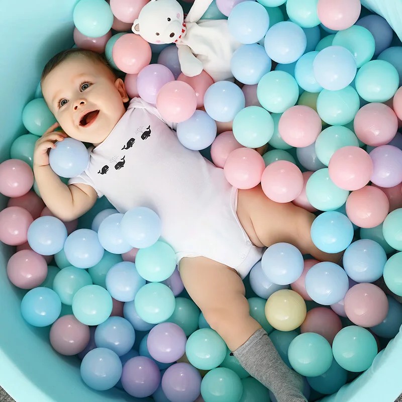 10pcs Kids Colorful Ocean Balls - Soft Plastic Eco-Friendly Water Pool Toys