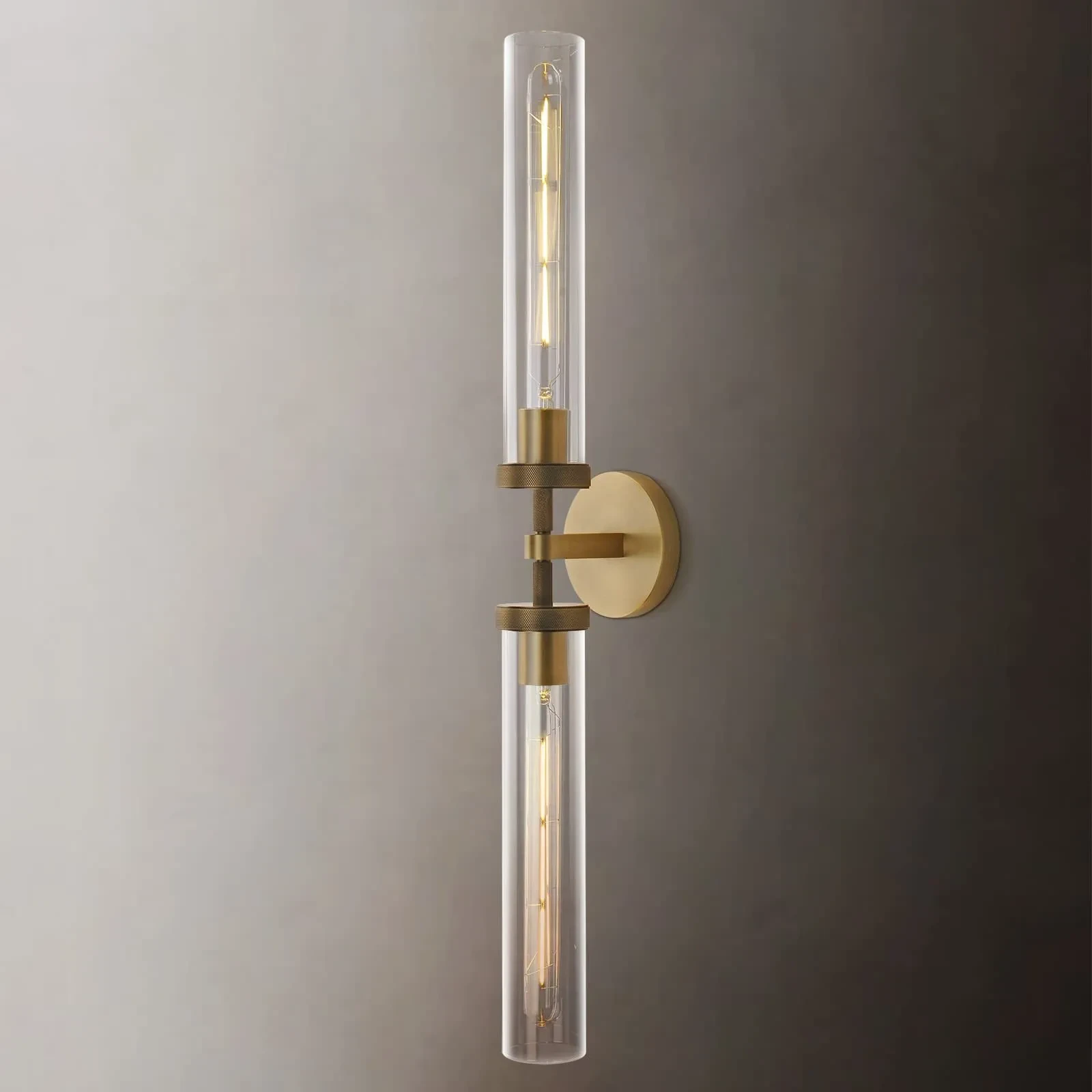 All Copper Light Luxury Knurling American Wall Lamp Retro