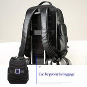 Bopai 851 019811 Large Capacity Anti Theft Waterproof Leather Backpack Laptop.