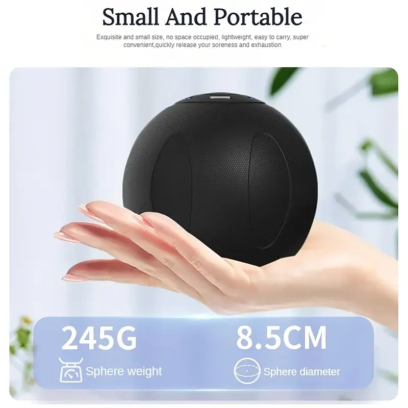 1pc Deep Tissue Massage Ball - Rechargeable High-Frequency Vibrating Muscle Relief for Whole Body, USB Charging, Portable Textured Grip for Back, Neck, Shoulders, and Feet, 1500mAh Lithium Polymer Battery