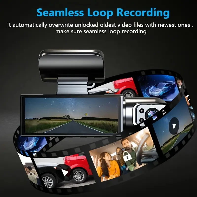 Dash Camera Front And Inside, 8.03cm Dash Cam 1080P