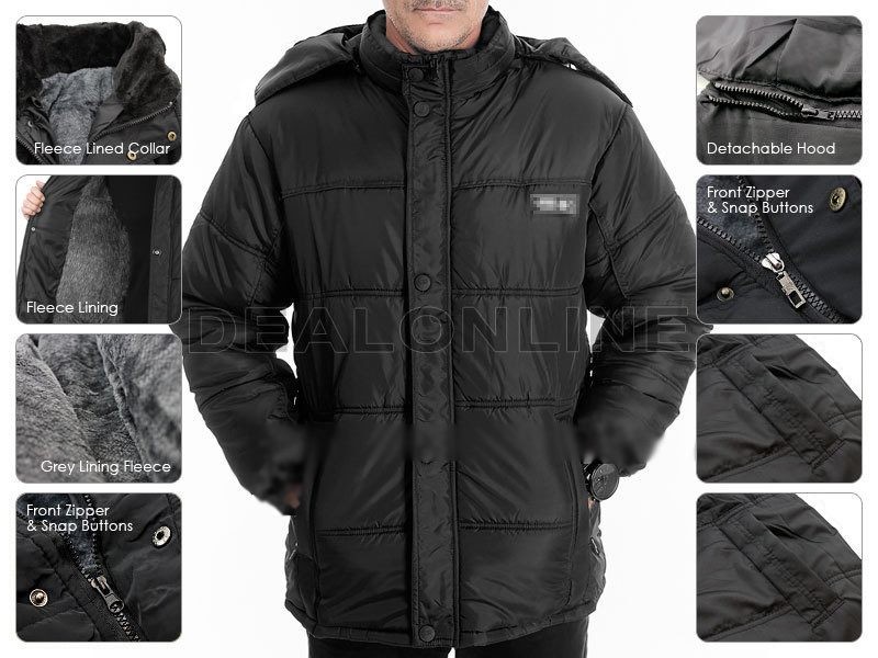 Fleece Lining Thermal Hood Jacket Size 3XL