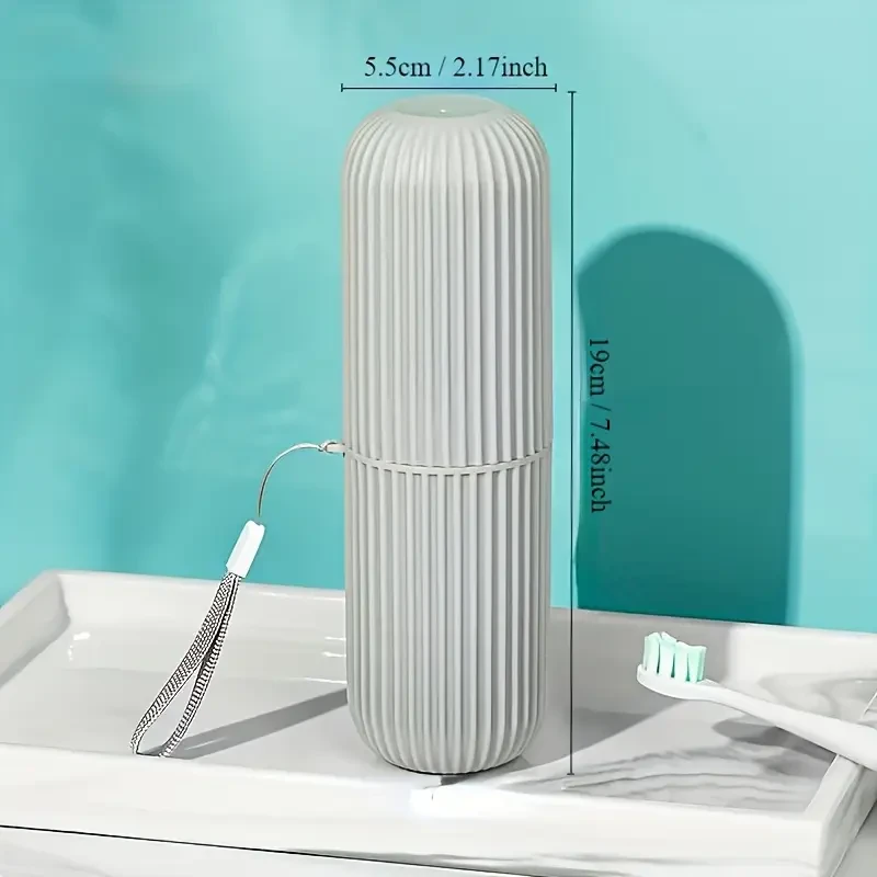 Travel Toothbrush Set, Portable Storage Case, Rinse Cup, and Toothpaste Holder