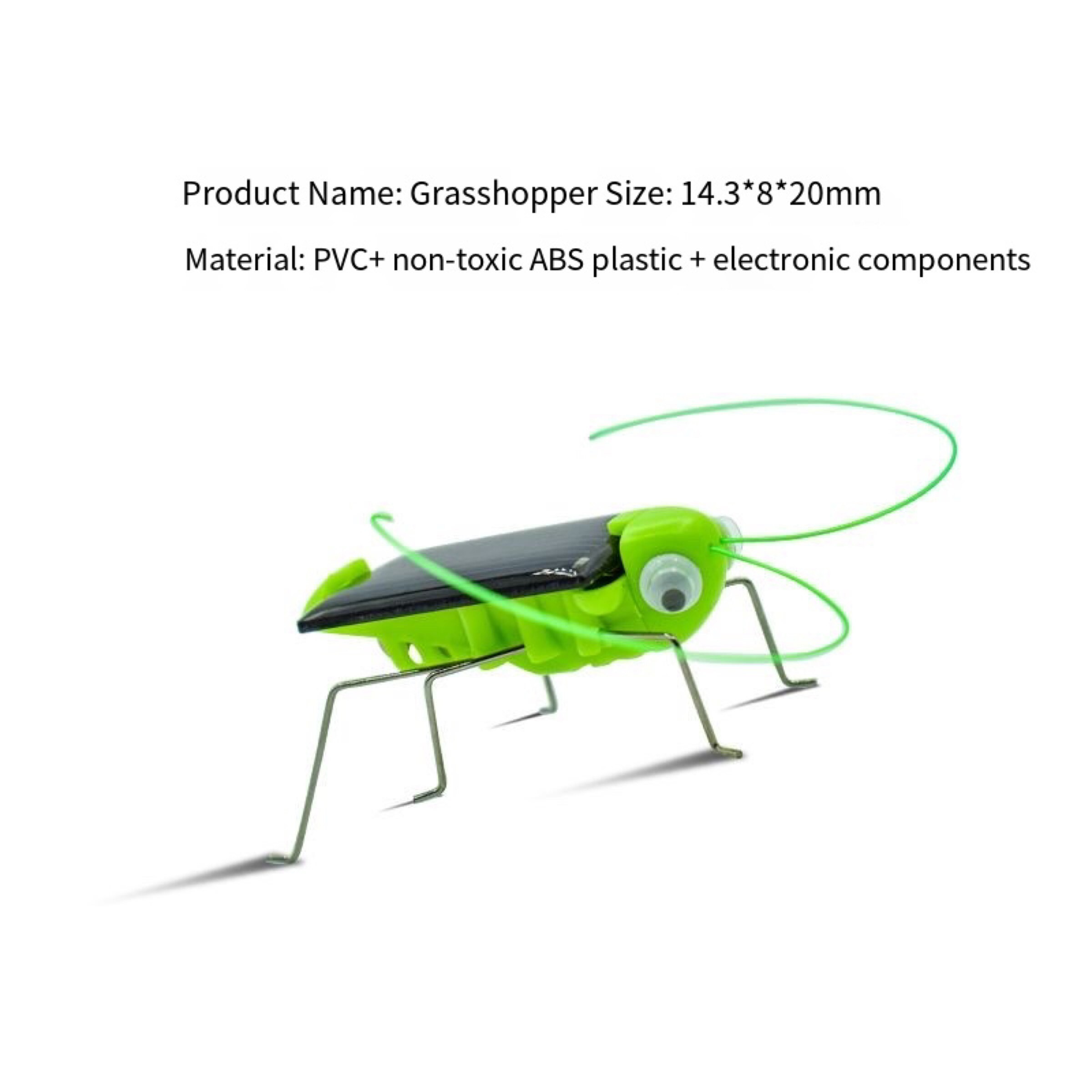 Solar Grasshopper Toy Puzzle  Eco-Friendly Solar-Powered Insect Toy for Kids