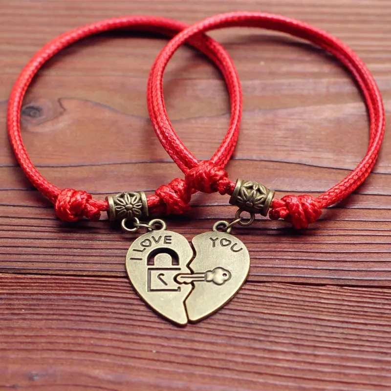 Lock and Key Love Bracelet Set