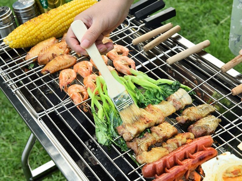 BBQ Stove Set Foldable Stainless Steel Grill Combo 2