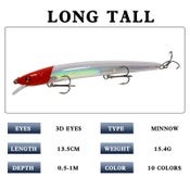 10 * Fishing Lures Hard Baits 3D Eyes 13.5cm 15.4g