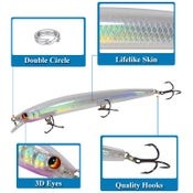 10 * Fishing Lures Hard Baits 3D Eyes 13.5cm 15.4g