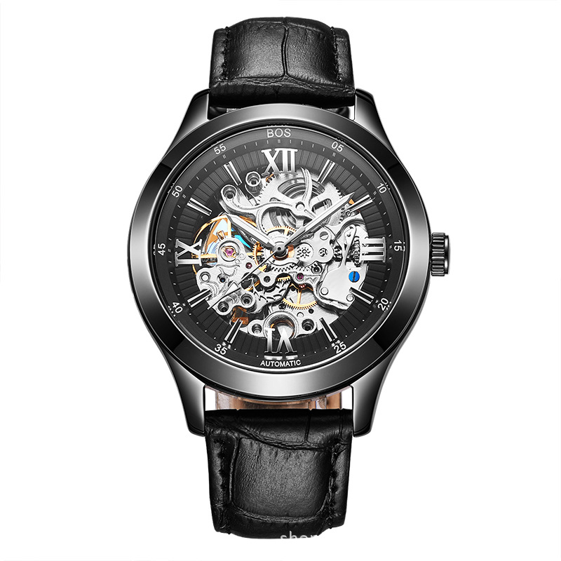 Angela is Brand Men's Automatic Mechanical Watch BOS Hollowed Out One Generation's Explosion of Customized Watches