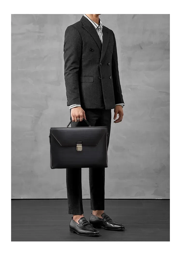 Handmade Vintage Crossbody Flap Business Bag