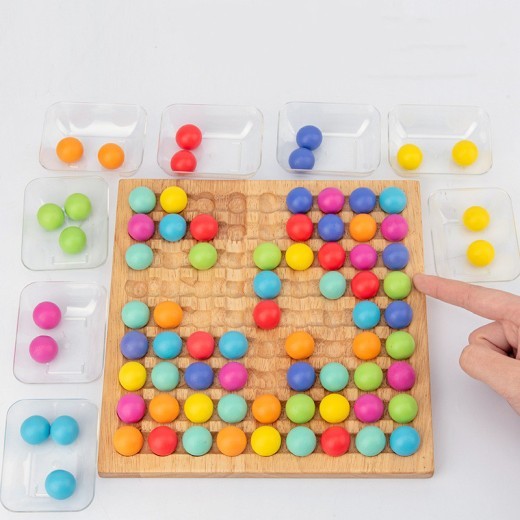 Color Bead Parent-child Concentration Training Wooden