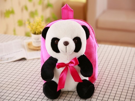 Plush Panda School Bag