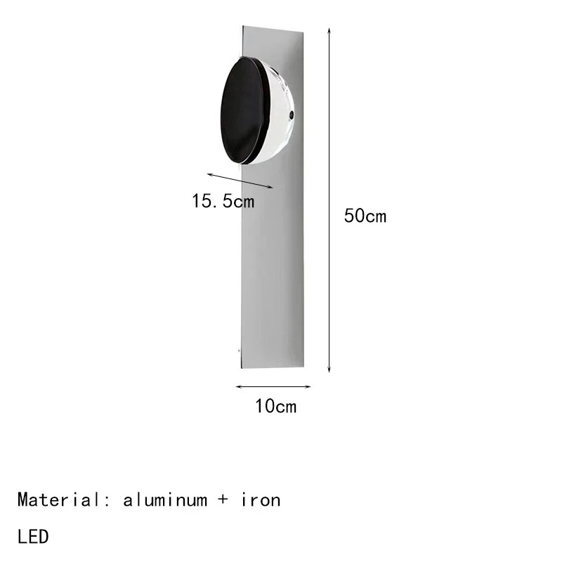 Creative Chrome Wall Lamp - Stainless Steel Rotating LED Sconce Lamp for Living Room, TV Background, and Aisle Decor