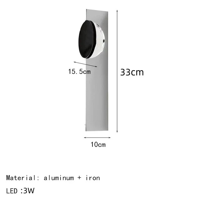 Creative Chrome Wall Lamp - Stainless Steel Rotating LED Sconce Lamp for Living Room, TV Background, and Aisle Decor