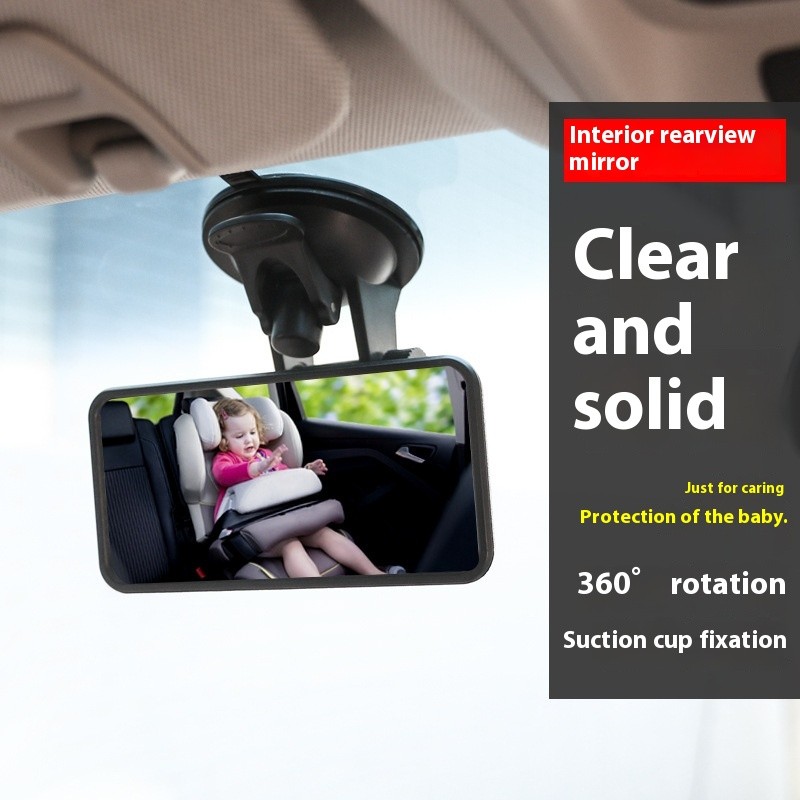 360-degree Rotation Of Rearview Mirror In Baby's Car