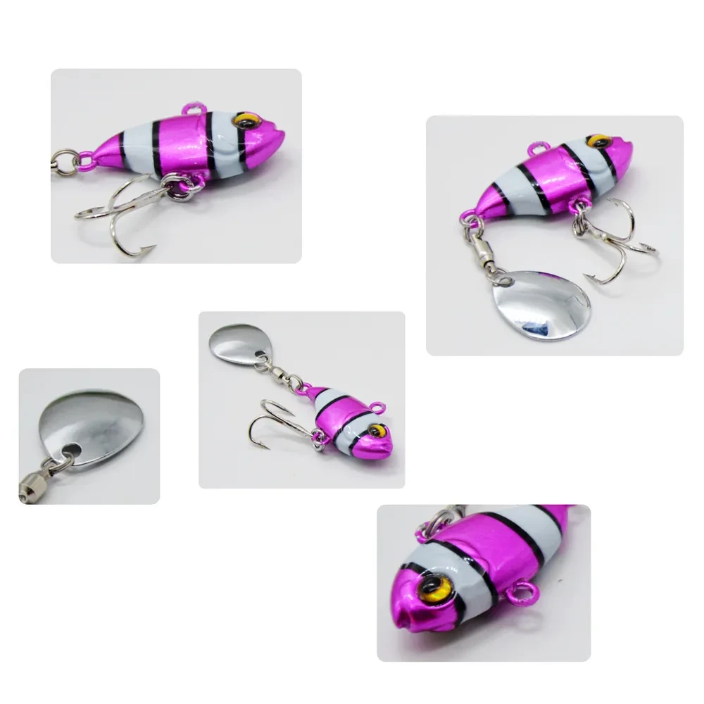 Metal Sea Fishing Iron Plate Lure Rotating Sequins