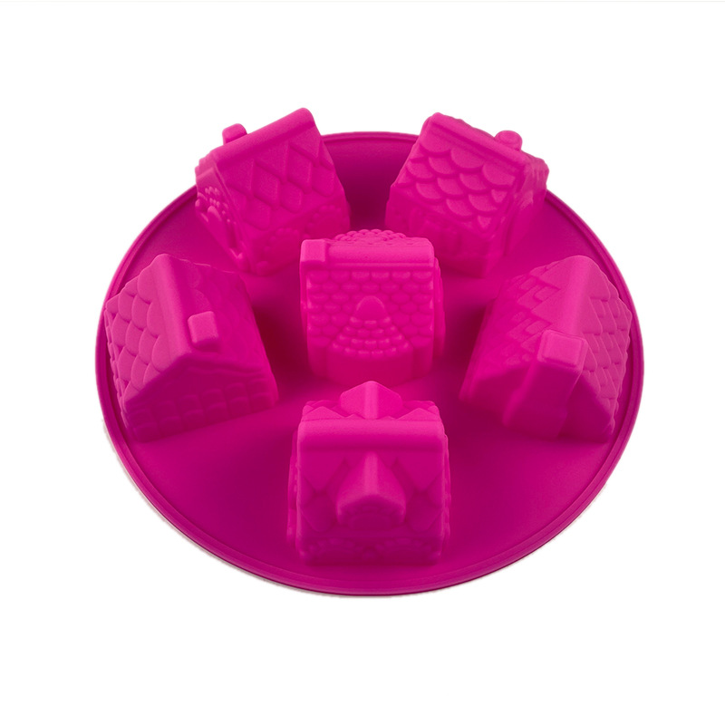Silicone 3D Christmas Gingerbread House Cake Mold Chocolate For Houses Baking Tools Decorating Cookie Bakeware Mould