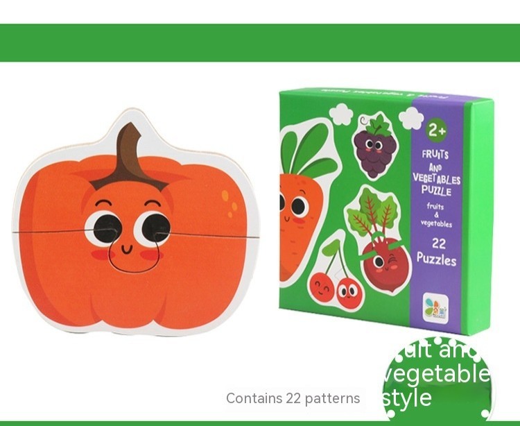 Wooden Early Education Enlightenment Toys Children's Large Matching Puzzle