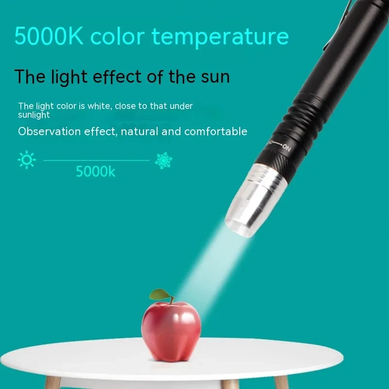 White Purple Light Double-headed Flashlight