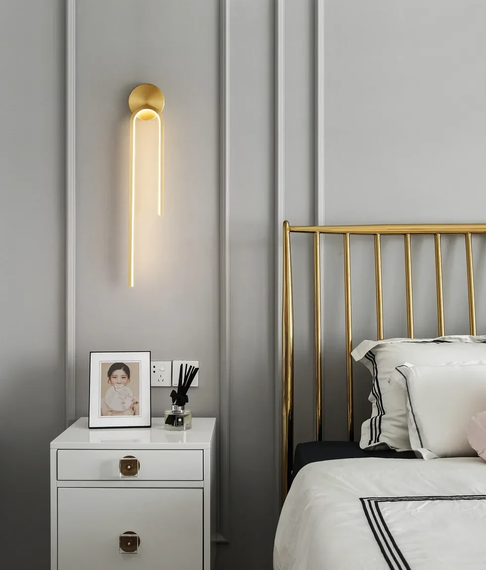 Modern Simple And Light Luxury Copper Wall Lamp