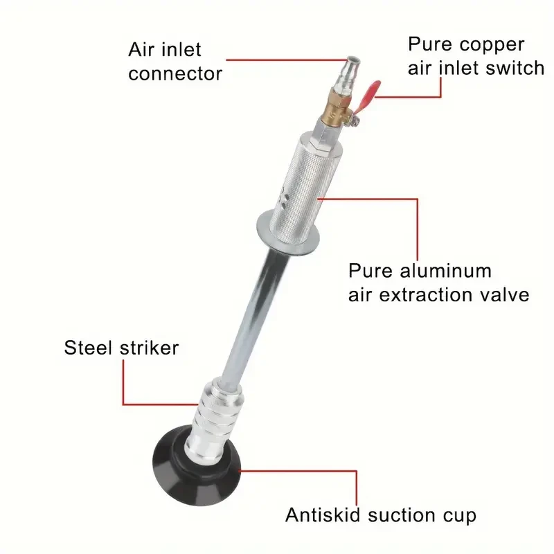 1pc Car Dent Puller Air Pneumatic Suction Sheet Metal Drawing Hammer Repair Tools Auto Care Part Body Recover Automotive Accessories