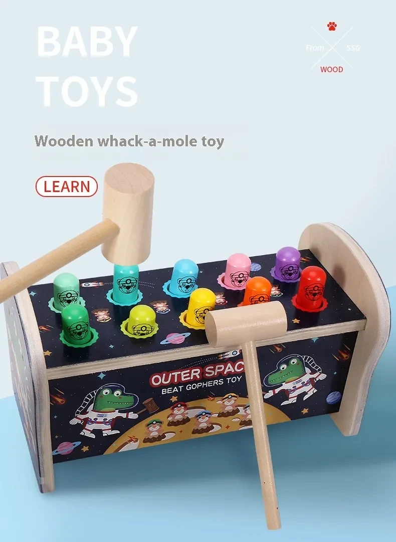 Whac-a-mole Early Education Children's Wooden Fun Strike Toys