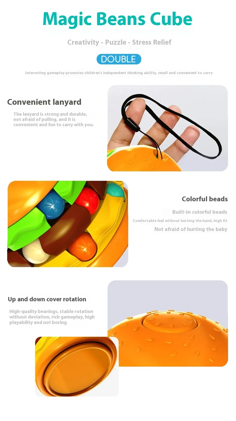 Rubik's Cube Hand Spinner Children's Puzzle Decompression Toy