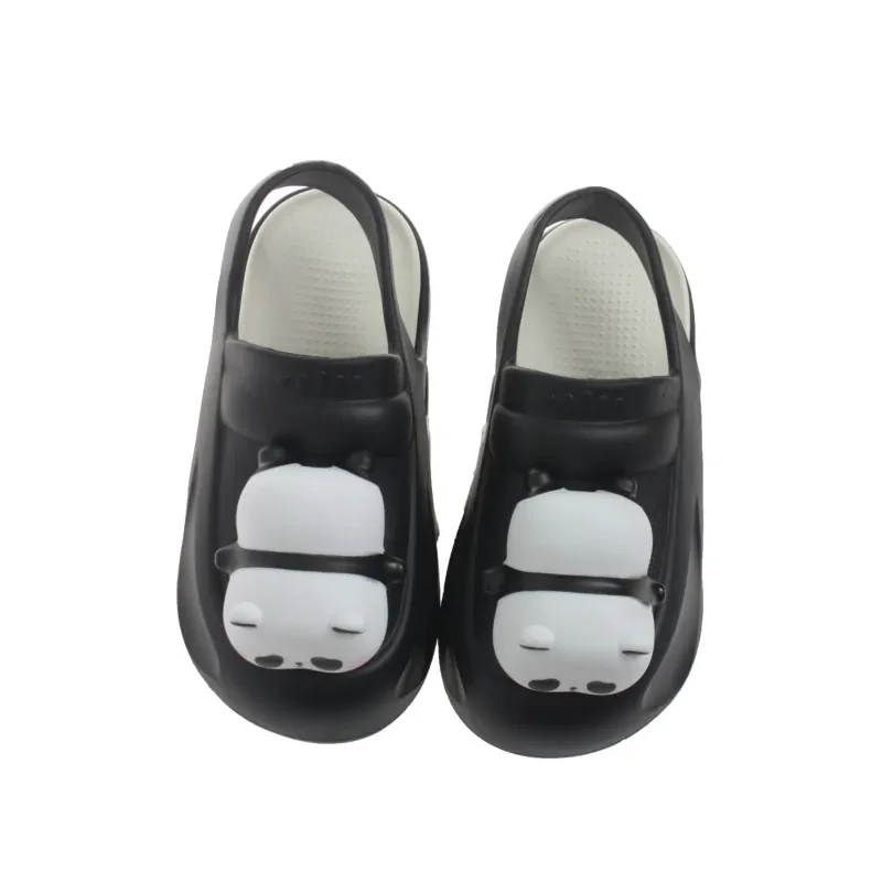 Cute Slipper With Panda Lamp Summer Sandales