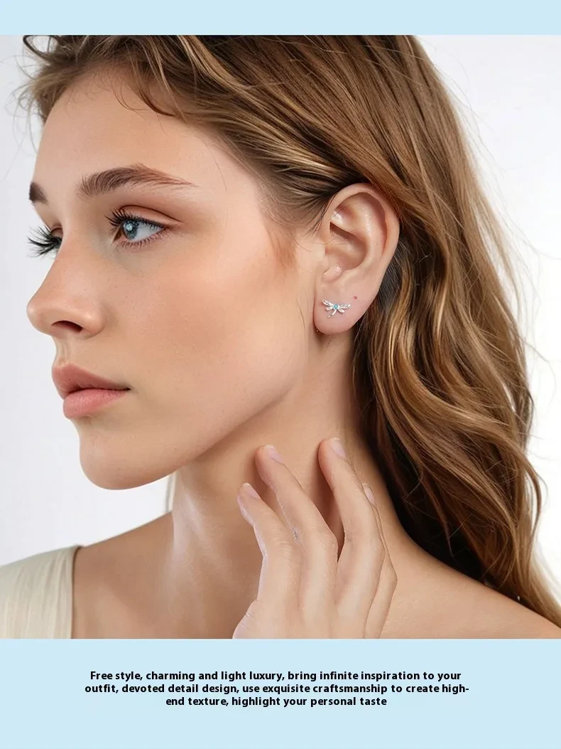 New Turquoise Dragonfly Stud Earrings