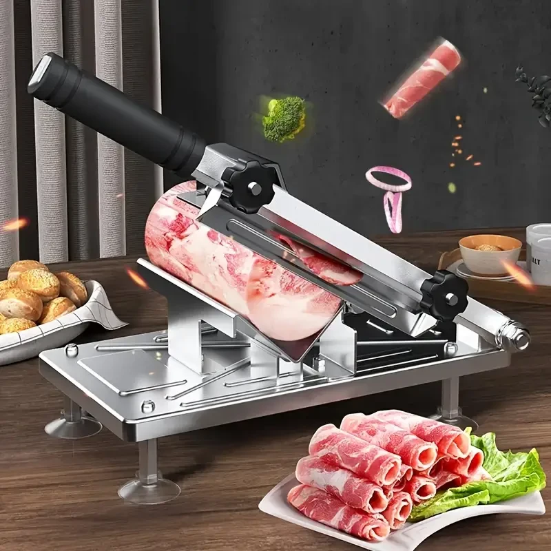 One-Piece Home Meat Slicer Manual Stainless Steel Meat Cutter